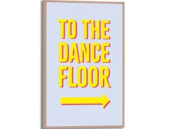 Outlet Reinders Gerahmtes Bild Dancefloor Man Cave 30 cm x 20 cm Gelb
