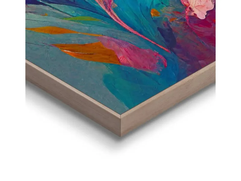 Hot Reinders Gerahmtes Bild Farbenfrohe Blumen für Wohnzimmer 30 x 20 cm Mehrfarbig