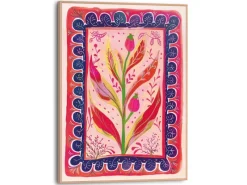 Reinders Gerahmtes Bild Leaf Creation für Wohnzimmer 40 cm x 30 cm Rot