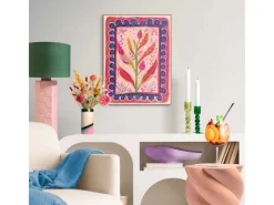 Reinders Gerahmtes Bild Leaf Creation für Wohnzimmer 40 cm x 30 cm Rot