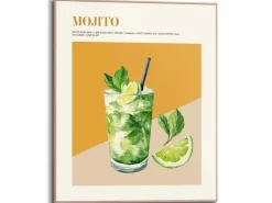 Reinders Gerahmtes Bild Mojito für Küche 50 cm x 40 cm Grün