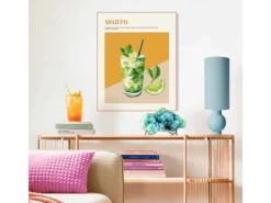 Reinders Gerahmtes Bild Mojito für Küche 50 cm x 40 cm Grün