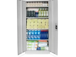 Discount rikta Metallschrank 2-türig (B x T x H) 80 x 40 x 168 cm RAL 7035 Lichtgrau