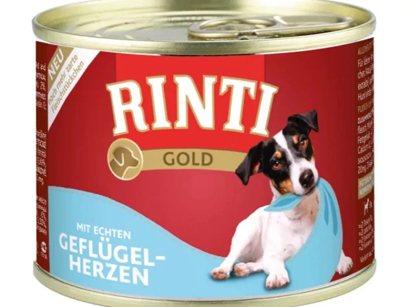 Rinti Hunde-Nassfutter Gold Geflügelherzen 185 g