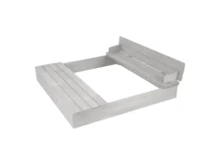 roba Sandkasten aus Holz mit Aufklappbarer Sitzbank + Spielwannen