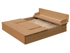 roba Sandkasten in aus Holz mit Sitzbank Klappbar