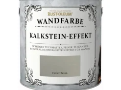 Clearance Rust-Oleum Wandfarbe Kalkstein-Effekt Heller Beton 2,5 l Beton Hellgrau