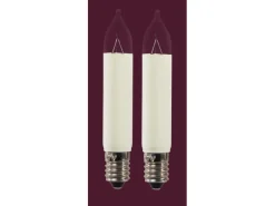 Clearance Saico Kleinschaftkerze 2er-Pack E10-Fassung, 8V, 3W Warmweiß