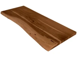 SAM Holzplatte Arya mit Echter Baumkante Einseitig 90 x 30 cm Akazienholz Nussbaum