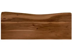 SAM Holzplatte Arya mit Echter Baumkante Einseitig 90 x 30 cm Akazienholz Nussbaum