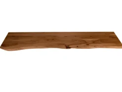 SAM Holzplatte Arya mit Echter Baumkante Einseitig 140 x 30 cm Akazienholz Nussbaum