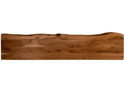 SAM Holzplatte Arya mit Echter Baumkante Einseitig 140 x 30 cm Akazienholz Nussbaum