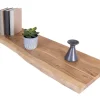 Discount SAM Holzplatte Arya mit Echter Baumkante Einseitig 100 x 30 cm Akazienholz Natur