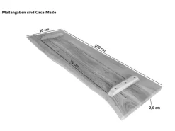 Discount SAM Holzplatte Arya mit Echter Baumkante Einseitig 100 x 30 cm Akazienholz Natur