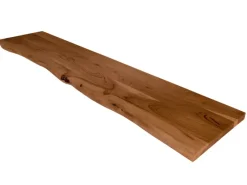 Best SAM Holzplatte Arya mit Echter Baumkante Einseitig 120 x 30 cm Akazienholz Nussbaum