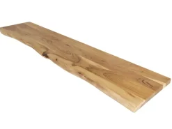 SAM Holzplatte Arya mit Echter Baumkante Einseitig 120 x 30 cm Akazienholz Natur