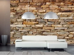 Outlet Sanders & Sanders Fototapete Stein-Optik Beige 360 x 254 cm 600397