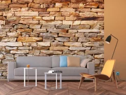 Outlet Sanders & Sanders Fototapete Stein-Optik Beige 360 x 254 cm 600397