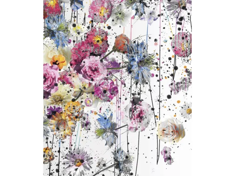 New Sanders & Sanders Fototapete Blumen Malen Multicolor 200 x 250 cm 611881