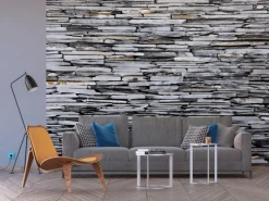 Hot Sanders & Sanders Fototapete Stein-Optik Grau 360 x 254 cm 600391