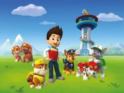 Sanders & Sanders Fototapete Paw Patrol Blau Grün und Rot 360 x 270 cm 600598