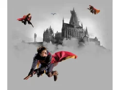 Sanders & Sanders Fototapete Harry Potter Hogwarts Grau und Rot 3 x 2,7 m 601188
