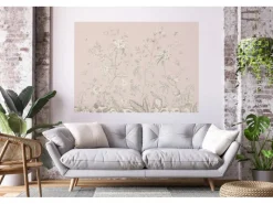 Sanders & Sanders Poster Blumenmuster Beige 1.1 x 1.55 m 601241