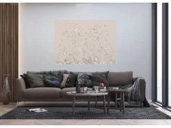 Sanders & Sanders Poster Blumenmuster Beige 1.1 x 1.55 m 601241