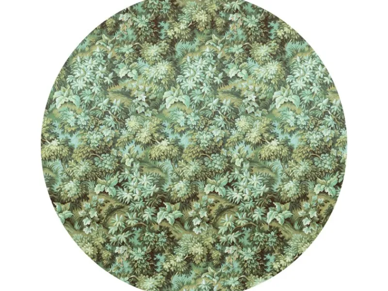 Sanders & Sanders Selbstklebende Runde Tapete Blätter Grün Ø 125 cm 611732