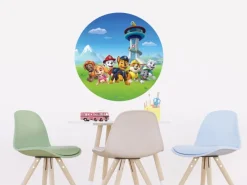 Sanders & Sanders Selbstklebende Runde Tapete Paw Patrol Blau und Grün Ø 70 cm 601292