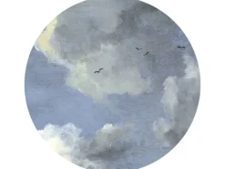 Sanders & Sanders Selbstklebende Runde Tapete Wolken Graublau Ø 125 cm 611771