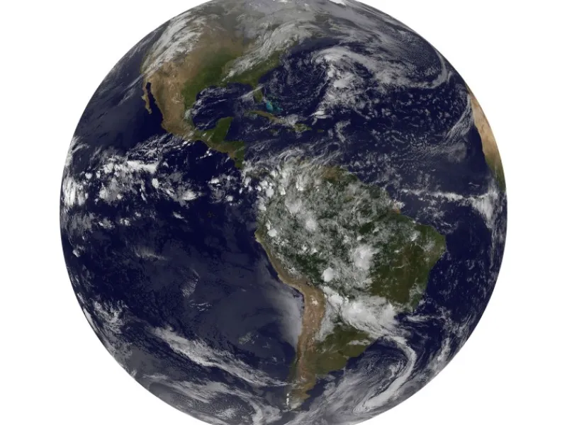 New Sanders & Sanders Selbstklebende Runde Tapete Erde Blau Ø 125 cm 611759