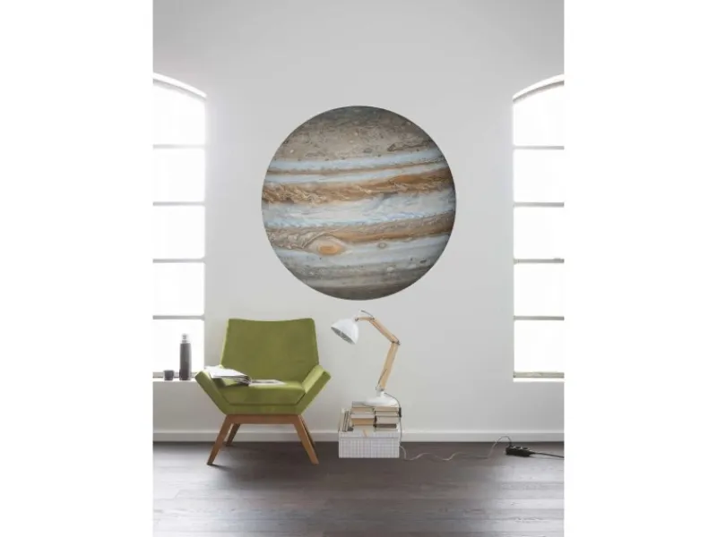 Discount Sanders & Sanders Selbstklebende Runde Tapete Jupiter Beige und Grau Ø 125 cm 611760