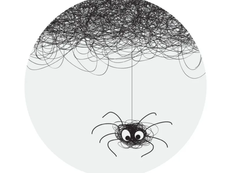 Best Sanders & Sanders Selbstklebende Runde Tapete Schwarz-Weiß Ø 140 cm 601149