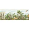Sanders & Sanders Selbstklebende Tapetenbordüre Dschungeltiere Grün 9.7 x 500 cm 601305
