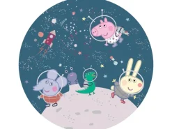 Sanders & Sanders Selbstklebende Runde Tapete Peppa Wutz Dunkelblau Ø 70 cm 601298