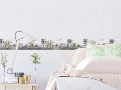 Sanders & Sanders Selbstklebende Tapetenbordüre Dschungeltiere Grau 9.7 x 500 cm 601304