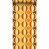 Sanders & Sanders Tapete Retro-Ornamente Gelb Braun und Orange 53 cm x 10.05 m
