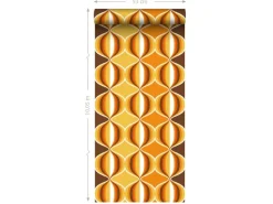 Sanders & Sanders Tapete Retro-Ornamente Gelb Braun und Orange 53 cm x 10.05 m