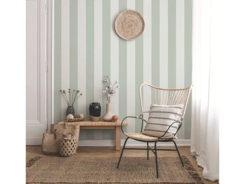 Sanders & Sanders Tapete Streifen und Beige 53 cm x 10.05 m