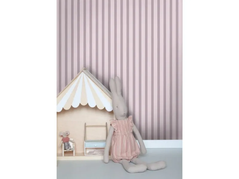 Sanders & Sanders Tapete Streifenmuster Lila 50 x 900 cm