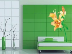 Discount Sanders & Sanders Wandtattoo Blumen Orange und Grün 65 x 85 cm 600256