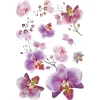 Sanders & Sanders Wandtattoo Blumen Rosa und Violett 42,5 x 65 cm 600321