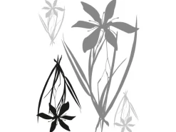 Sanders & Sanders Wandtattoo Blumen Grau und Schwarz 65 x 85 cm 600253