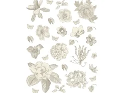 Sale Sanders & Sanders Wandtattoo Blumen Grau 85 x 65 cm 601351