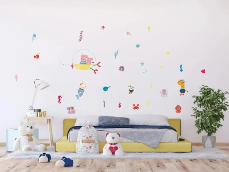 Clearance Sanders & Sanders Wandtattoo Peppa Wutz Multicolor 85 x 65 cm 601360