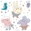 Sale Sanders & Sanders Wandtattoo Peppa Wutz Multicolor 30 x 30 cm 601339
