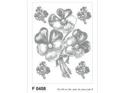 Clearance Sanders & Sanders Wandtattoo Blumen Grau 65 x 85 cm 600259