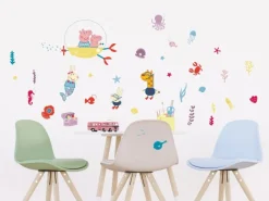 Sanders & Sanders Wandtattoo Peppa Wutz Multicolor 65 x 42.5 cm 601349