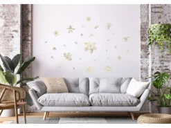 Sanders & Sanders Wandtattoo Blumen Grau 65 x 42.5 cm 601340